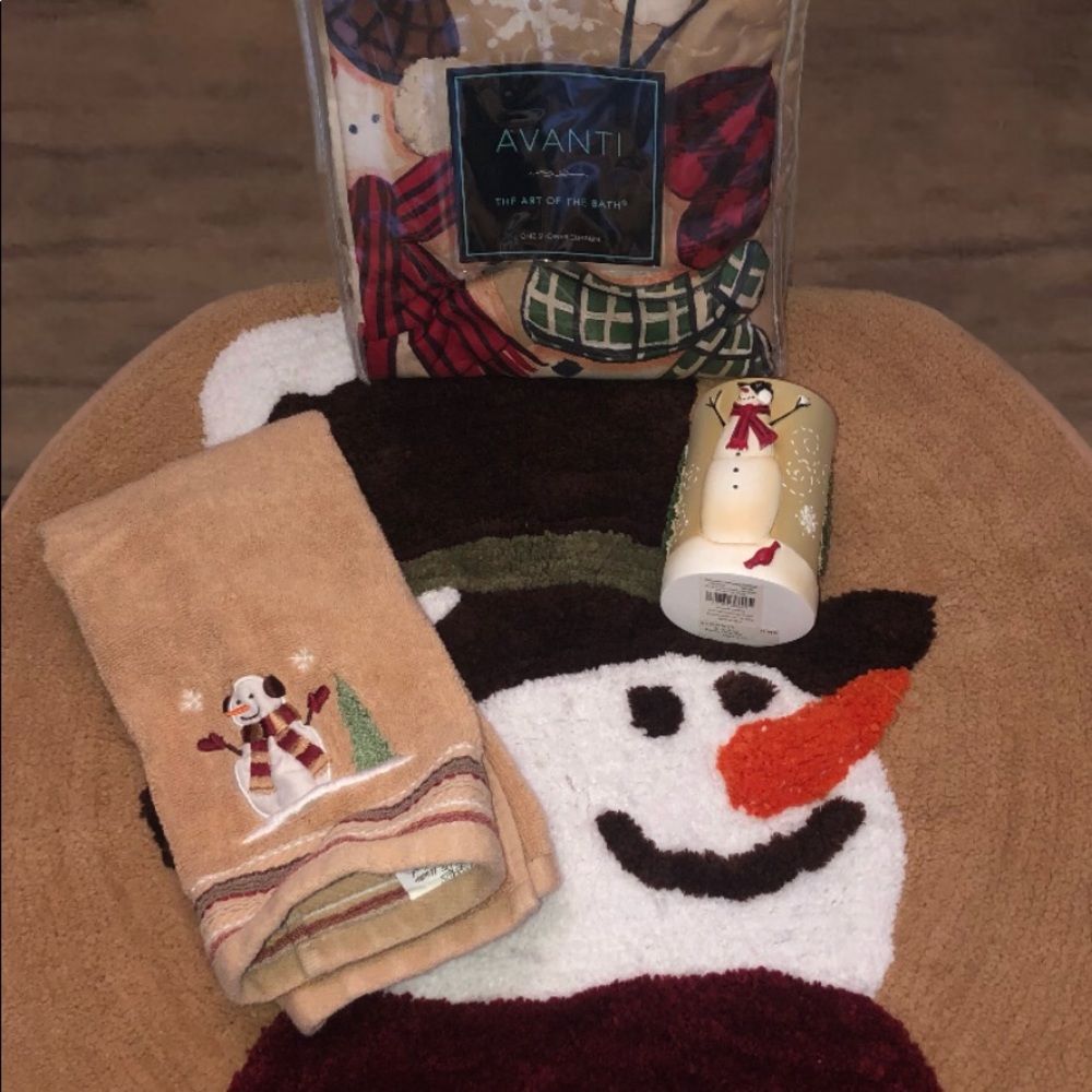 Christmas Snowman Bath Set
